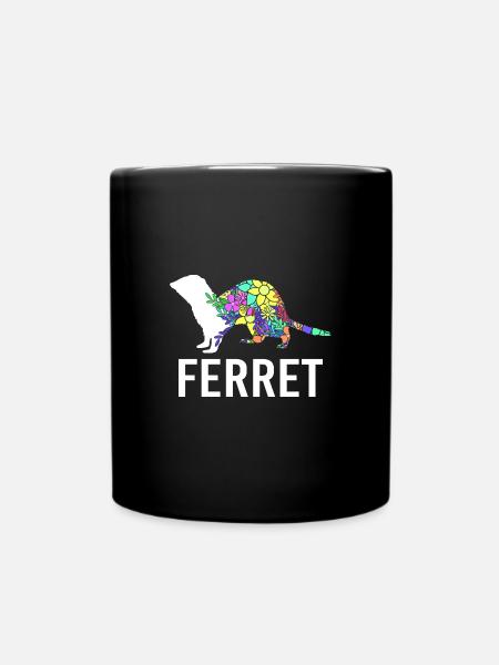 Frettchen - Tasse einfarbig - Schwarz