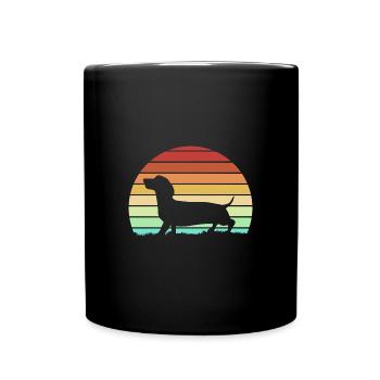 Dackel - Tasse einfarbig - Schwarz - Vorne