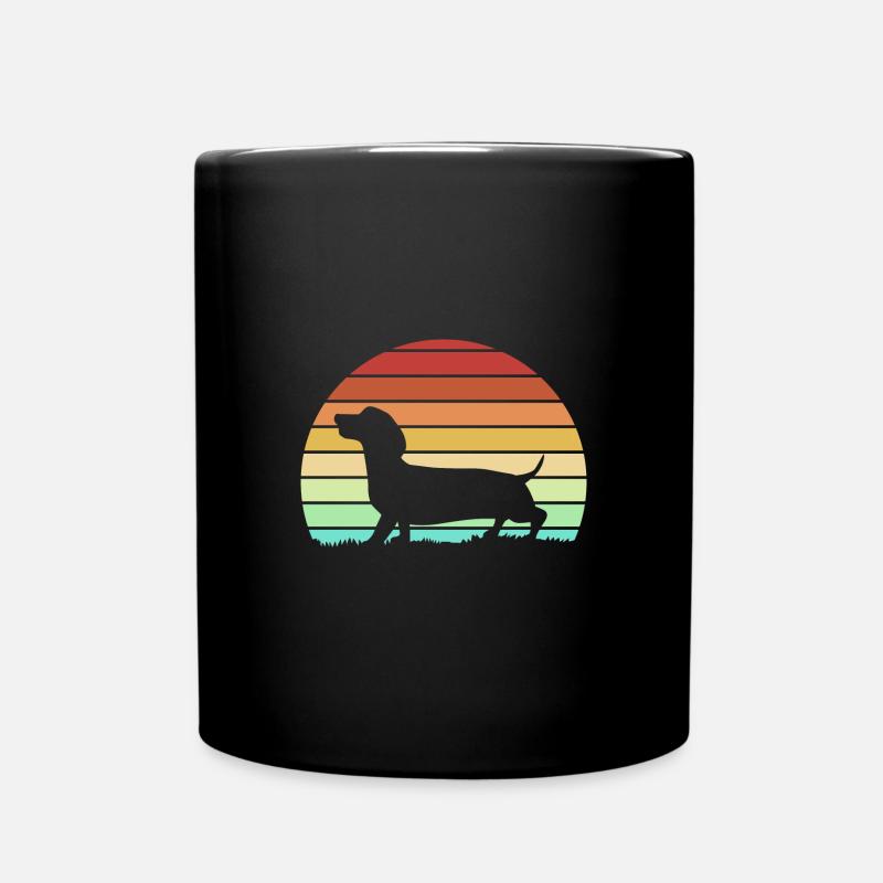 Dackel - Tasse einfarbig - Schwarz