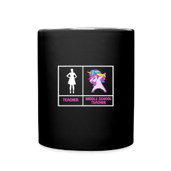 Lehrer der Mittelstufe - Tasse einfarbig - Schwarz - Vorne