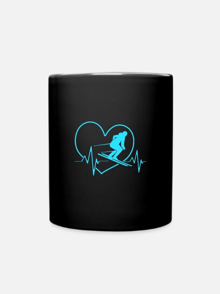 Ski Skiurlaub - Tasse einfarbig - Schwarz