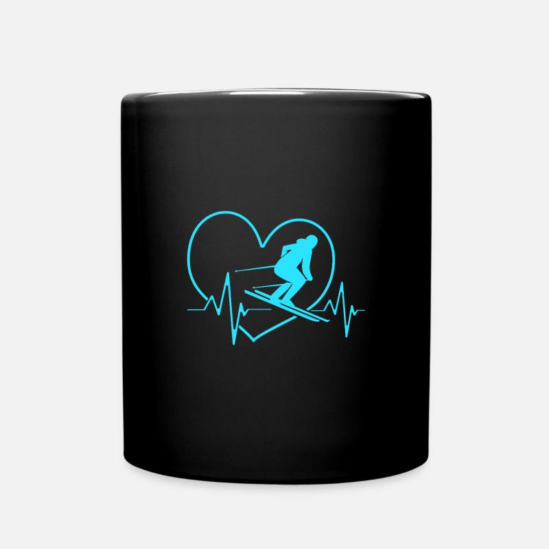 Ski Skiurlaub - Tasse einfarbig - Schwarz