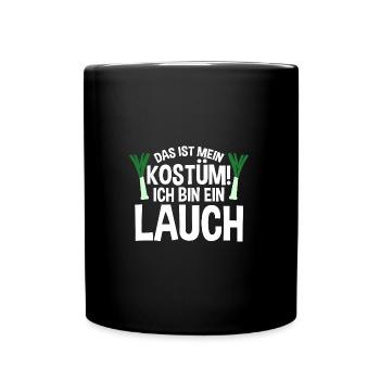 Jecken Fasching Karneval - Tasse einfarbig - Schwarz - Vorne