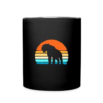 Säbelzahntiger - Tasse einfarbig - Schwarz - Vorne