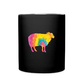 Schäfer Schaf - Tasse einfarbig - Schwarz - Vorne