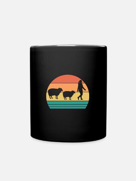 Schäfer Schaf - Tasse einfarbig - Schwarz