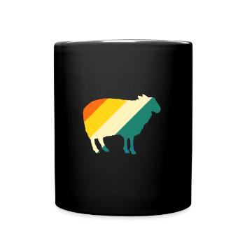 Schäfer Schaf - Tasse einfarbig - Schwarz - Vorne