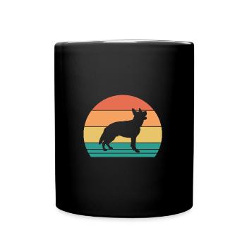 Hund Deutscher Schäferhund - Tasse einfarbig - Schwarz - Vorne