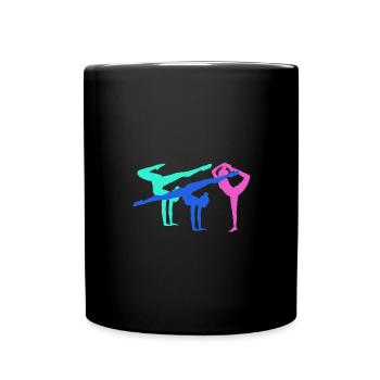 Gymnaste, yoga, sports, exercices, danse, gymnastique - Mug uni - noir - Devant