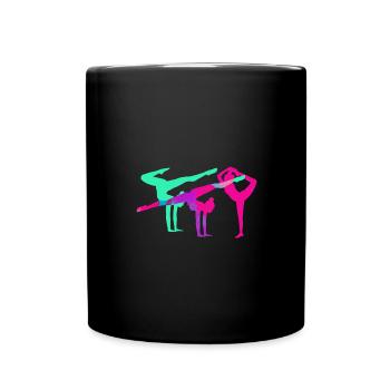 Gymnast, yoga, sports, exercises, dancing, gymnastics - Full Colour Mug - black - Front