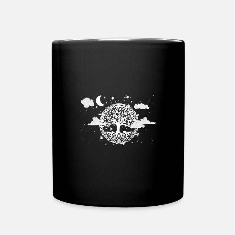 Baum des Lebens,Yggdrasil,Weltenbaum,tree of life, - Tasse einfarbig - Schwarz