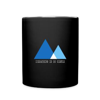 Eisbader Winterbad Kältetherapie "simple ice-bath" - Tasse einfarbig - Schwarz - Vorne