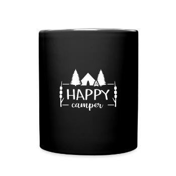 camping zelten "camping-saison" outdoor lagerfeuer - Tasse einfarbig - Schwarz - Vorne
