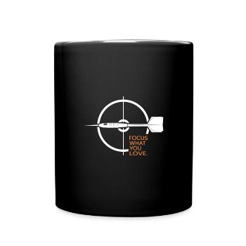 Dart board dart player dart "bulls eye" - Full Colour Mug - black - Front