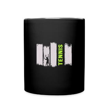 Match De Tennis Balle Joueur De Tennis Match De Tennis - Mug uni - noir - Devant