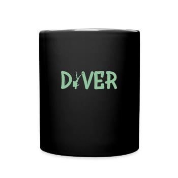 Tauchen Diver Diving - Tasse einfarbig - Schwarz - Vorne