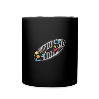 Universum Sonnensystem - Tasse einfarbig - Schwarz - Vorne