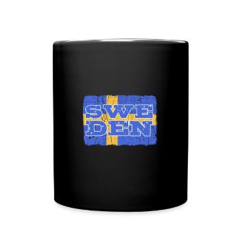 Schweden Schwedisch - Tasse einfarbig - Schwarz - Vorne