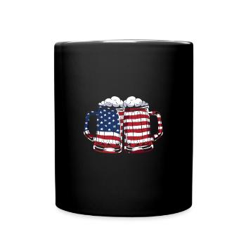 Fourth of July National Colors National Day United States - Full Colour Mug - black - Front