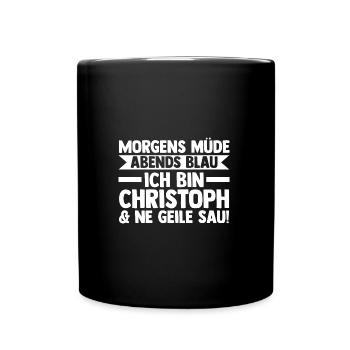 Prénom Chris Christoph - Mug uni - noir - Devant