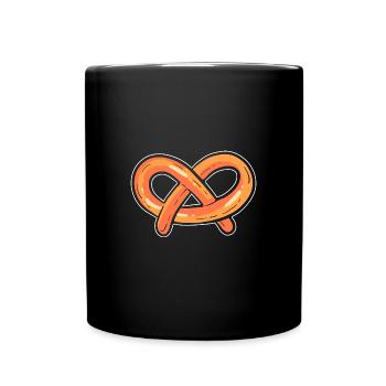 Brezel - Tasse einfarbig - Schwarz - Vorne
