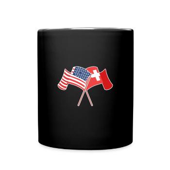Schweiz Schweizer Schweizerdeutsch - Tasse einfarbig - Schwarz - Vorne