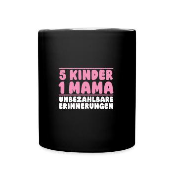 Mom of 5 children - Full Colour Mug - black - Front
