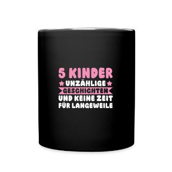 Mom of 5 children - Full Colour Mug - black - Front