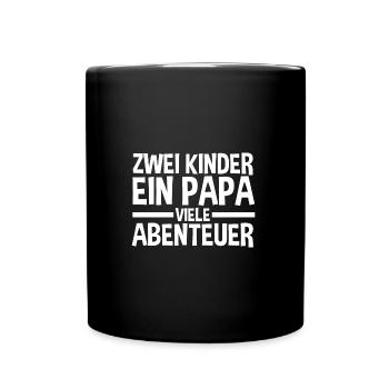 Dad of 2 children - Full Colour Mug - black - Front