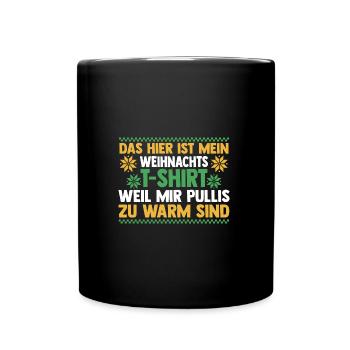 Weihnachtsmann Weihnachten Hässliche Weihnachten - Tasse einfarbig - Schwarz - Vorne