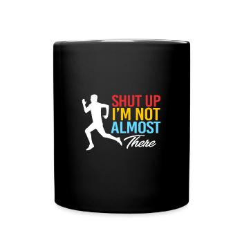 Marathon Marathonläufer - Tasse einfarbig - Schwarz - Vorne