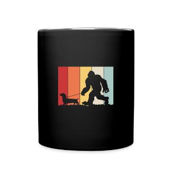 Dackel - Tasse einfarbig - Schwarz - Vorne
