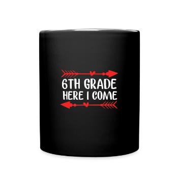 6ème - Mug uni - noir - Devant