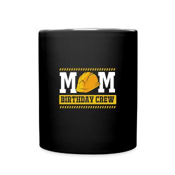 Children's birthday party construction site - Full Colour Mug - black - Front