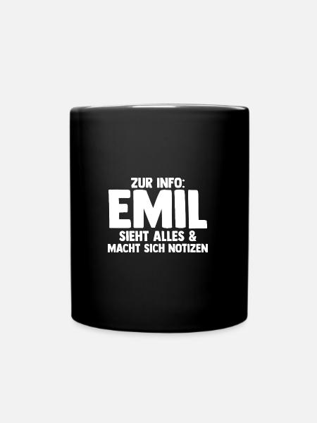 Emil - Tasse einfarbig - Schwarz