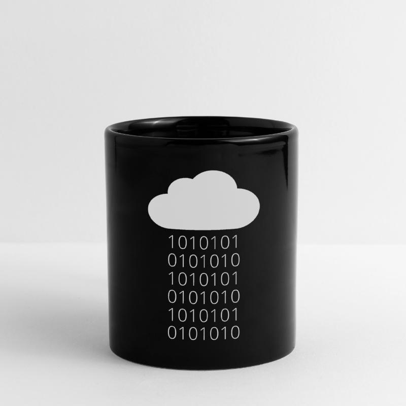 Cloud Data Rain Binary Tasse einfarbig