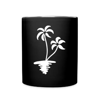 Palm motif - Full Colour Mug - black - Front