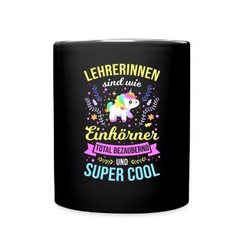 Les professeurs sont totalement adorables comme des licornes - Mug uni - noir - Devant