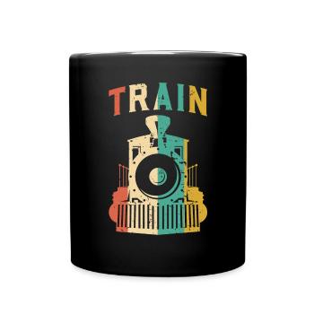 train - Mug uni - noir - Devant