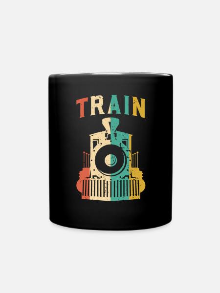 Train - Full Colour Mug - black