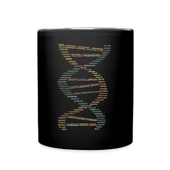 DNA Evolution Medizin - Tasse einfarbig - Schwarz - Vorne