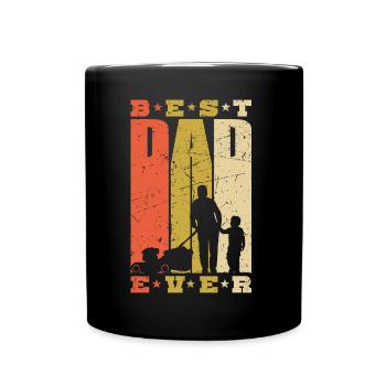 Meilleur papa Ever papa et fils jardinier jardinier - Mug uni - noir - Devant