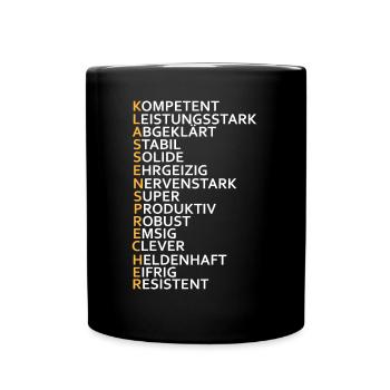 Klassensprecher - Tasse einfarbig - Schwarz - Vorne