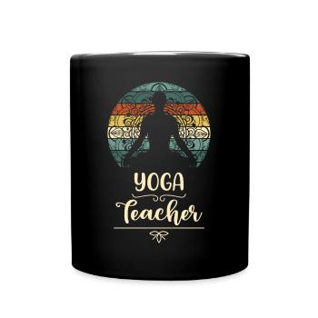 Professeur de Yoga Cadeau Namaste Méditation École de Yoga - Mug uni - noir - Devant