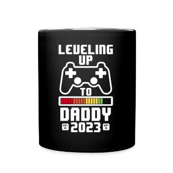 Niveau jusqu’à Père 2023 - Grossesse Hommes - Mug uni - noir - Devant