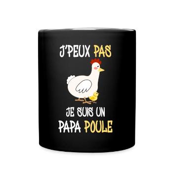 Je Suis Un Papa Poule D'Amour - Mug uni - noir - Devant