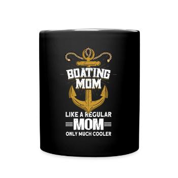 Boat Captain Boater Boat Captain Boat Shirt - Full Colour Mug - black - Front
