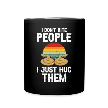 King python design for snake lovers - Full Colour Mug - black - Front