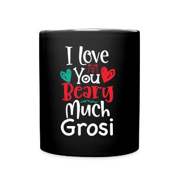 Grosi ich liebe dich s beschte Grosi Oma Schweiz - Tasse einfarbig - Schwarz - Vorne