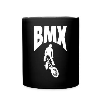 BMX Sport Extreme Passion Papa und Sohn - Tasse einfarbig - Schwarz - Vorne